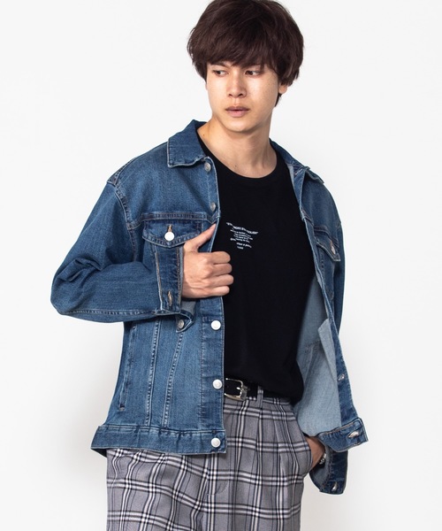 WEGO（ウィゴー）の「WEGO/ストレッチデニムGジャン（デニムジャケット・メンズ・インディゴブルー/ダークインディゴブルー/ライトインディゴブルー・MEDIUM/SMALL/LARGE）」の20枚目の写真