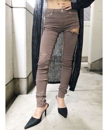 GYDA | SIDE RIPPEDカラースキニーパンツ(その他パンツ)