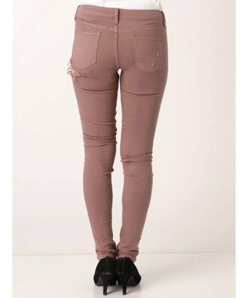 GYDA（ジェイダ）の「SIDE RIPPEDカラースキニーパンツ（その他パンツ・レディース・ブラック/ベージュ/オフホワイト/ピンク・SMALL/MEDIUM/X-SMALL）」の9枚目の写真