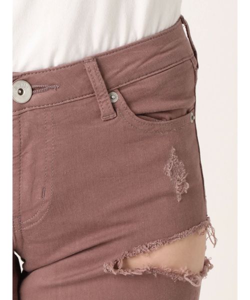 GYDA（ジェイダ）の「SIDE RIPPEDカラースキニーパンツ（その他パンツ・レディース・ブラック/ベージュ/オフホワイト/ピンク・SMALL/MEDIUM/X-SMALL）」の11枚目の写真