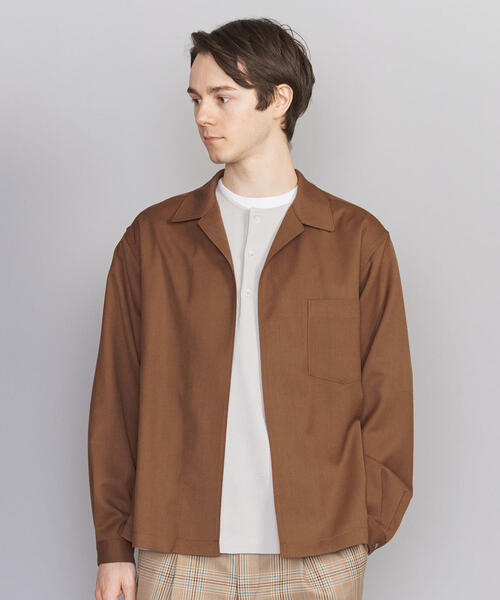 BEAUTY&YOUTH UNITED ARROWS（ビューティーアンドユースユナイテッドアローズ）の「BY T/W ノーボタン シャツ（シャツ/ブラウス・メンズ・ライトグレー/ブラック/ブラウン・X-LARGE/MEDIUM/LARGE/SMALL）」の3枚目の写真