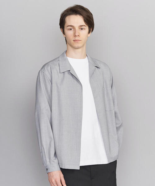 BEAUTY&YOUTH UNITED ARROWS（ビューティーアンドユースユナイテッドアローズ）の「BY T/W ノーボタン シャツ（シャツ/ブラウス・メンズ・ライトグレー/ブラック/ブラウン・X-LARGE/MEDIUM/LARGE/SMALL）」の2枚目の写真