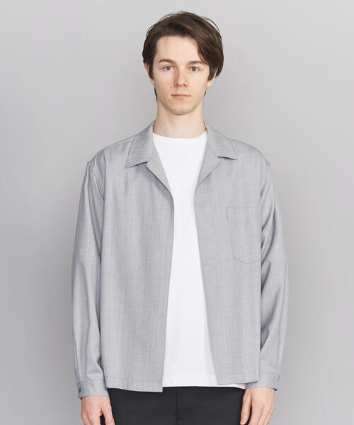 BEAUTY&YOUTH UNITED ARROWS（ビューティーアンドユースユナイテッドアローズ）の「BY T/W ノーボタン シャツ（シャツ/ブラウス・メンズ・ライトグレー/ブラック/ブラウン・X-LARGE/MEDIUM/LARGE/SMALL）」の9枚目の写真