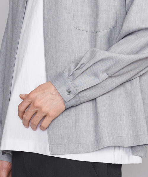 BEAUTY&YOUTH UNITED ARROWS（ビューティーアンドユースユナイテッドアローズ）の「BY T/W ノーボタン シャツ（シャツ/ブラウス・メンズ・ライトグレー/ブラック/ブラウン・X-LARGE/MEDIUM/LARGE/SMALL）」の13枚目の写真