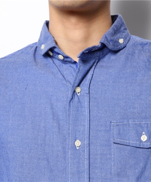 CIAOPANIC TYPY（チャオパニックティピー）の「甘織りツイルショールカラーシャツ（シャツ/ブラウス・メンズ・ホワイト/ネイビー・MEDIUM/SMALL/LARGE）」の6枚目の写真