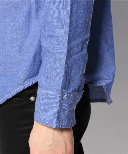 CIAOPANIC TYPY（チャオパニックティピー）の「甘織りツイルショールカラーシャツ（シャツ/ブラウス・メンズ・ホワイト/ネイビー・MEDIUM/SMALL/LARGE）」の5枚目の写真