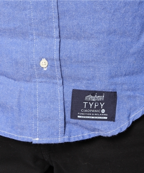 CIAOPANIC TYPY（チャオパニックティピー）の「甘織りツイルショールカラーシャツ（シャツ/ブラウス・メンズ・ホワイト/ネイビー・MEDIUM/SMALL/LARGE）」の11枚目の写真