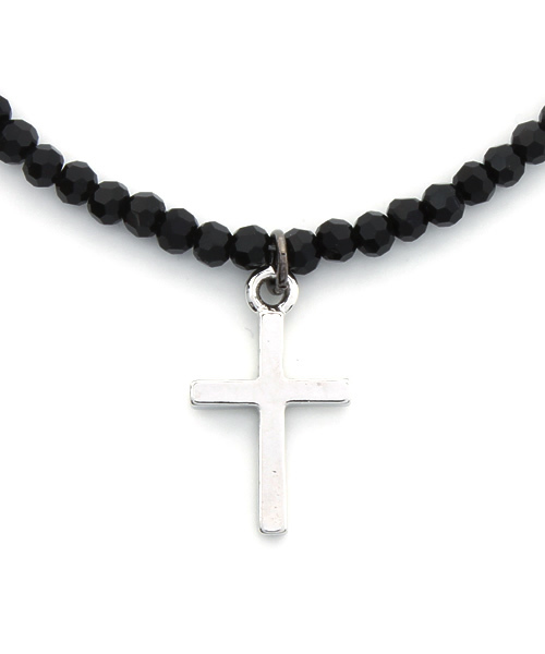WEGO（ウィゴー）の「WEGO/クロスブラックネックレス（ネックレス・メンズ・ブラック/シルバー・FREE）」の2枚目の写真