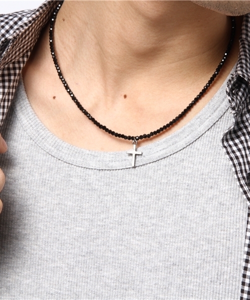 WEGO（ウィゴー）の「WEGO/クロスブラックネックレス（ネックレス・メンズ・ブラック/シルバー・FREE）」の3枚目の写真