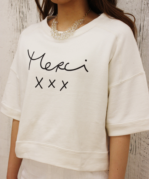 Chico（チコ）の「Merci TOPS（Tシャツ/カットソー・レディース・ホワイト/グレー/ネイビー・FREE）」の9枚目の写真