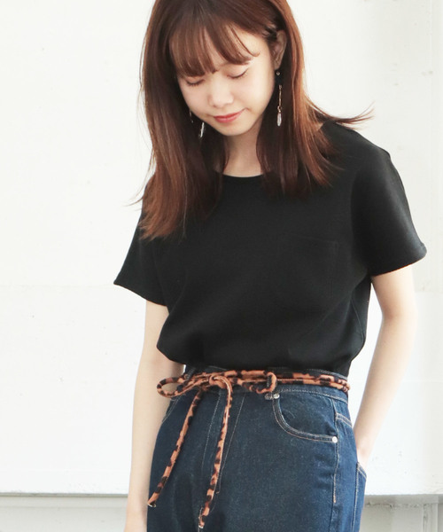 SESTO（セスト）の「ワッフルカットソー（Tシャツ/カットソー・レディース・ブラック/ベージュ/オフホワイト・M）」の4枚目の写真