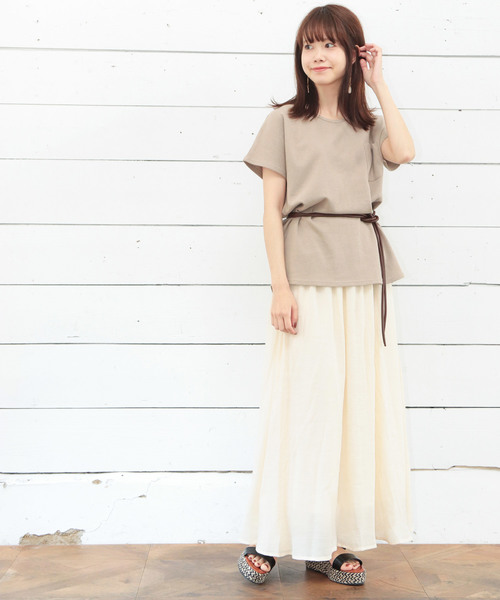 SESTO（セスト）の「ワッフルカットソー（Tシャツ/カットソー・レディース・ブラック/ベージュ/オフホワイト・M）」の16枚目の写真