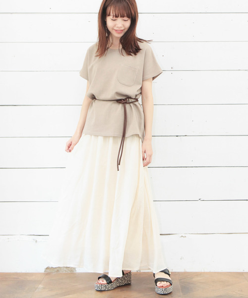 SESTO（セスト）の「ワッフルカットソー（Tシャツ/カットソー・レディース・ブラック/ベージュ/オフホワイト・M）」の18枚目の写真