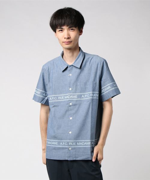 A.P.C.�i�A�[�y�[�Z�[�j�́uCHEMISETTE LOGO 19A�i�V���c/�u���E�X�j�v�b�l�C�r�[