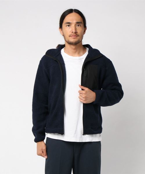 STYLEBLOCK（スタイルブロック）の「切り替えポケットフリースレトロシープボアブルゾン（ブルゾン・メンズ・ベージュ系その他/ブラック×ブラック/アイボリー/ブルー系その他・L/M/LL）」の4枚目の写真