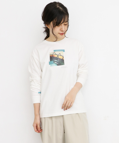 KBF(ケイビーエフ)の「フォトプリントロゴロンTシャツ∴(Tシャツ/カットソー)」 - WEAR KBF(ケイビーエフ)の「フォトプリントロゴロンTシャツ∴(Tシャツ/カットソー)」 - WEAR
