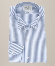 UNITED ARROWS | UAD コットンリネン ストライプ オープンボタンダウン　シャツ ◆(シャツ/ブラウス)