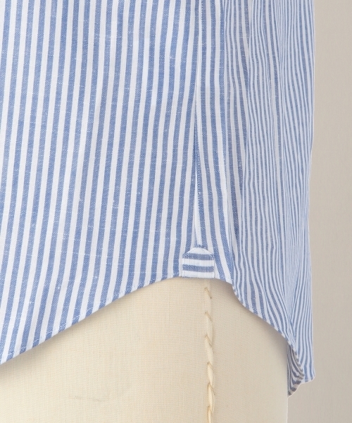 UNITED ARROWS(ユナイテッドアローズ)の「UAD コットンリネン ストライプ オープンボタンダウン シャツ ◆(シャツ/ブラウス・メンズ・コバルトブルー・37cm/41cm/40cm/39cm/38cm)」の6枚目の写真