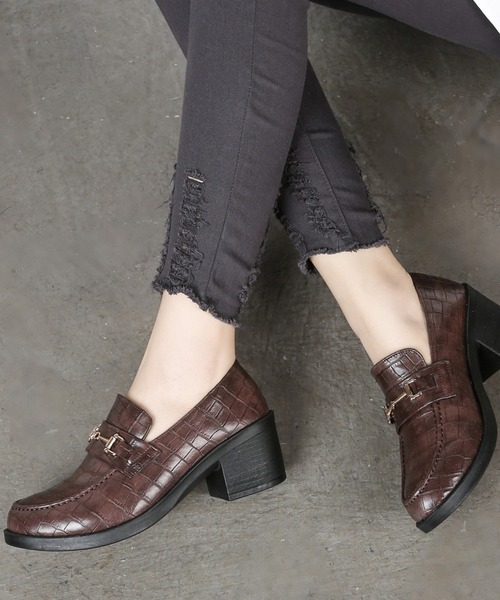 Shoes in Closet（シューズインクローゼット）の「超軽量厚底 マニッシュ ヒールアップ ビットローファー 7525（ローファー・レディース・ブラック/ブラック系その他/ブラウン系その他/ブラック系その他5/ブラウン系その他5/ダークブラウン/ブラック系/ブラック系1/ブラウン系/ブラウン系1/ブラウン系5/ブラック系5/ベージュ系1・LL/S/M/L/XS/3L/4L）」の12枚目の写真