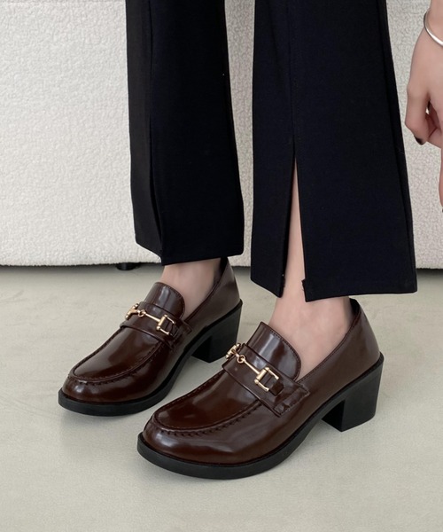 Shoes in Closet（シューズインクローゼット）の「超軽量厚底 マニッシュ ヒールアップ ビットローファー 7525（ローファー・レディース・ブラック/ブラック系その他/ブラウン系その他/ブラック系その他5/ブラウン系その他5/ダークブラウン/ブラック系/ブラック系1/ブラウン系/ブラウン系1/ブラウン系5/ブラック系5/ベージュ系1・LL/S/M/L/XS/3L/4L）」の22枚目の写真