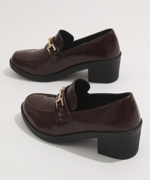 Shoes in Closet（シューズインクローゼット）の「超軽量厚底 マニッシュ ヒールアップ ビットローファー 7525（ローファー・レディース・ブラック/ブラック系その他/ブラウン系その他/ブラック系その他5/ブラウン系その他5/ダークブラウン/ブラック系/ブラック系1/ブラウン系/ブラウン系1/ブラウン系5/ブラック系5/ベージュ系1・LL/S/M/L/XS/3L/4L）」の18枚目の写真