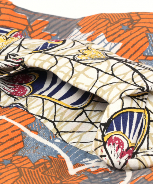 BAYFLOW（ベイフロー）の「カンガバンダナトート（トートバッグ・レディース・オレンジ/グレー・FREE）」の7枚目の写真