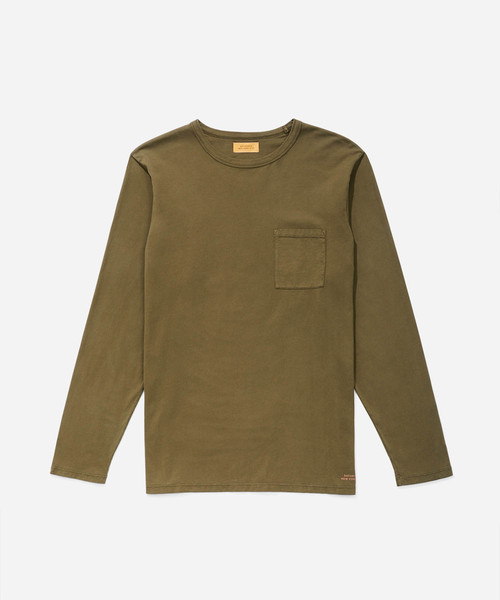Saturdays NYC（サタデーズ ニューヨークシティ ）の「James Pima Longsleeve T-Shirt（Tシャツ/カットソー・メンズ・オリーブ/イエロー・XL/XS/S/M/L）」の7枚目の写真
