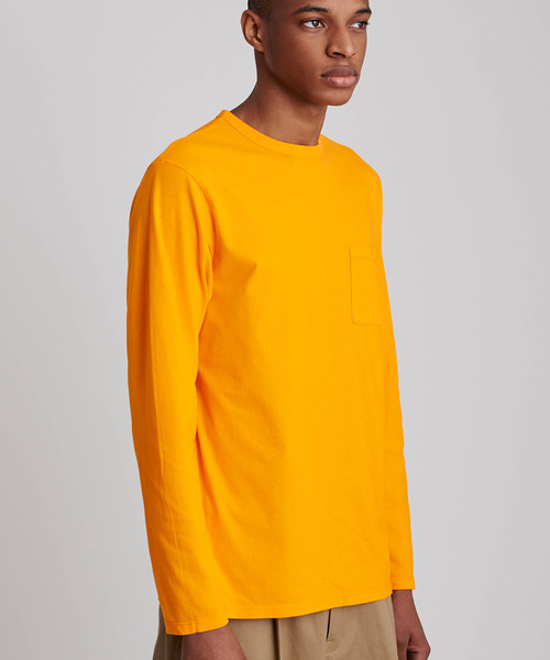Saturdays NYC（サタデーズ ニューヨークシティ ）の「James Pima Longsleeve T-Shirt（Tシャツ/カットソー・メンズ・オリーブ/イエロー・XL/XS/S/M/L）」の9枚目の写真