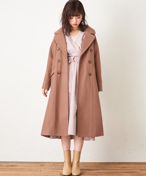 natural couture（ナチュラルクチュール）の「大人のキャンディースリーブカシュクールワンピース（ワンピース・レディース・モカ/ブルー/パープル/ピンク/チェック・FREE）」の19枚目の写真