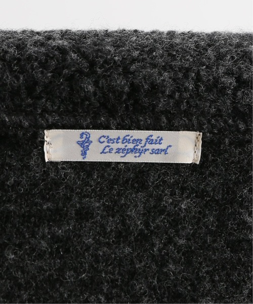 JOURNAL STANDARD LUXE(ジャーナルスタンダード ラックス)の「【C'est Bien Fait/セ ビヤン フェ】 Fleece Long Gawn(カーディガン/ボレロ・レディース・チャコールグレー/ライトグレー・1)」の4枚目の写真