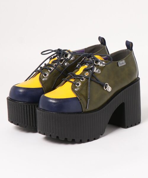 YOSUKE（ヨースケ）の「「YOSUKE/ヨースケ」厚底レースアップシューズ（ドレスシューズ・レディース・クリアブラック/ブラック×ブルー/ブラック/ブラック×パープル/ダークブラウン/カーキ/ブラック×レッド・M/L/LL/S）」の7枚目の写真