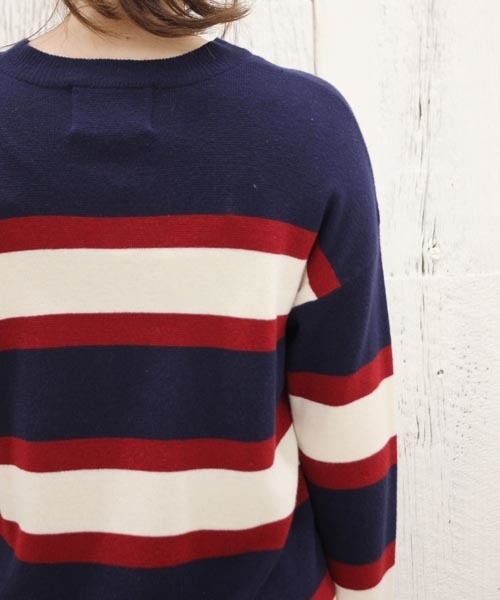 Chico(チコ)の「ボーダーニットOP(ワンピース・レディース・グレー/グリーン/ネイビー・FREE)」の10枚目の写真