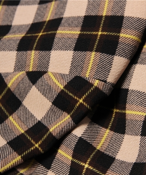 Ray BEAMS（レイビームス）の「Ray BEAMS / チェック タックフレアー ワンピース（ワンピース・レディース・ブラウン系その他/ブルー・1/0）」の8枚目の写真