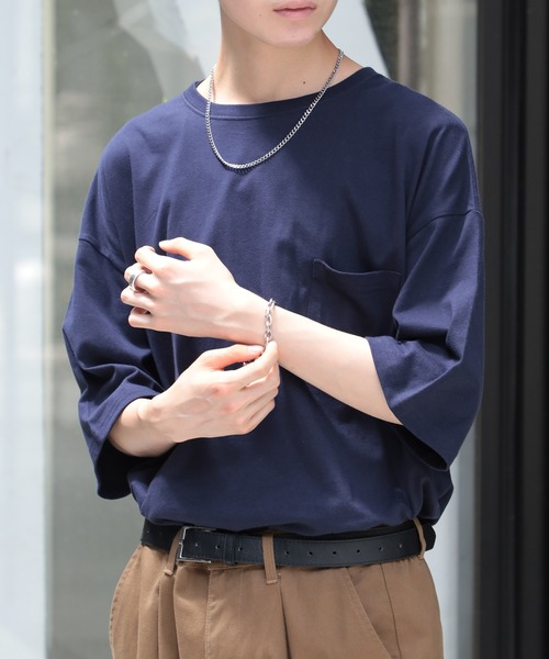 United Athle（ユナイテッドアスレ）の「【United Athle】5.6オンス ビッグシルエットポケットTシャツ 半袖無地T ※5008（Tシャツ/カットソー・メンズ・ブラック/ホワイト/グレー/カーキ/ベージュ/ネイビー・S/XL/M/L）」の8枚目の写真