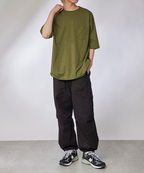 United Athle（ユナイテッドアスレ）の「【United Athle】5.6オンス ビッグシルエットポケットTシャツ 半袖無地T ※5008（Tシャツ/カットソー・メンズ・ブラック/ホワイト/グレー/カーキ/ベージュ/ネイビー・S/XL/M/L）」の19枚目の写真