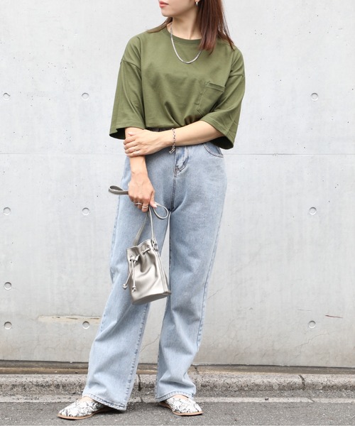 United Athle（ユナイテッドアスレ）の「【United Athle】5.6オンス ビッグシルエットポケットTシャツ 半袖無地T ※5008（Tシャツ/カットソー・メンズ・ブラック/ホワイト/グレー/カーキ/ベージュ/ネイビー・S/XL/M/L）」の12枚目の写真