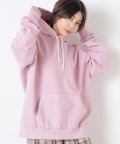 WEGO（ウィゴー）の「WEGO/ピグメントビッグシルエットプルパーカー（パーカー・メンズ・グリーン系その他/ブルー系その他/レッド系その他・MEDIUM/LARGE）」の3枚目の写真