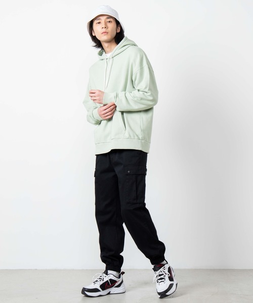 WEGO（ウィゴー）の「WEGO/ピグメントビッグシルエットプルパーカー（パーカー・メンズ・グリーン系その他/ブルー系その他/レッド系その他・MEDIUM/LARGE）」の4枚目の写真