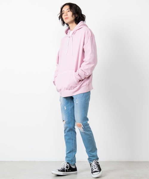 WEGO（ウィゴー）の「WEGO/ピグメントビッグシルエットプルパーカー（パーカー・メンズ・グリーン系その他/ブルー系その他/レッド系その他・MEDIUM/LARGE）」の10枚目の写真