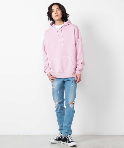 WEGO（ウィゴー）の「WEGO/ピグメントビッグシルエットプルパーカー（パーカー・メンズ・グリーン系その他/ブルー系その他/レッド系その他・MEDIUM/LARGE）」の11枚目の写真