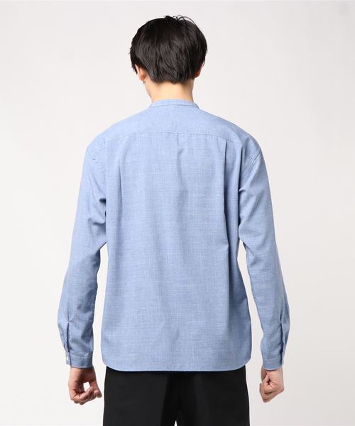 GLOSTER(グロスター)の「ZIP バンドカラー シャツ ブルゾン (シャツ/ブラウス・メンズ・インディゴブルー/アイボリー/ネイビー・XL/L/S/M)」の22枚目の写真