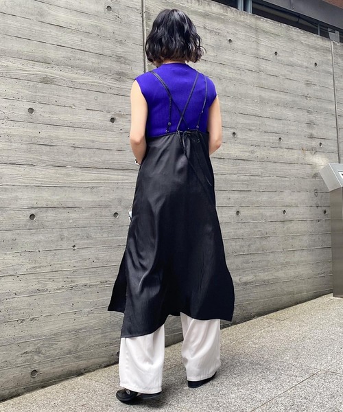 PAGEBOY（ページボーイ）の「クラッシュサテンキャミワンピース（ワンピース・レディース・ブラック/ライム/グレイッシュベージュ・FREE）」の20枚目の写真