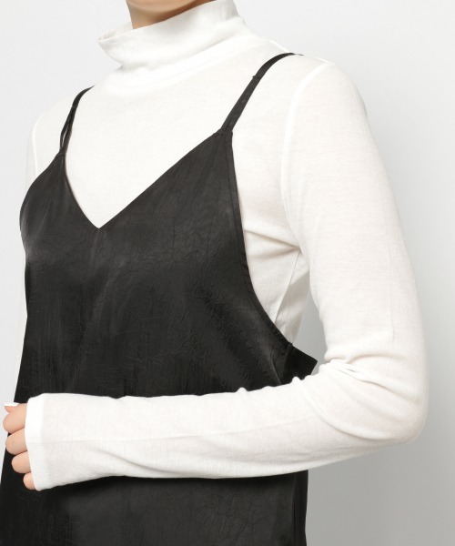 PAGEBOY（ページボーイ）の「クラッシュサテンキャミワンピース（ワンピース・レディース・ブラック/ライム/グレイッシュベージュ・FREE）」の15枚目の写真