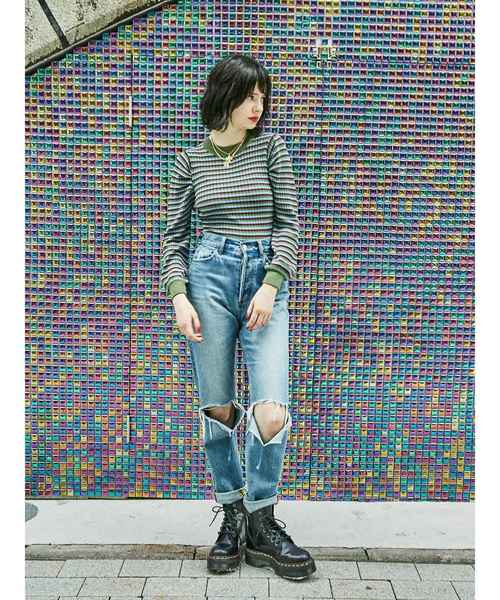 jouetie（ジュエティ）の「ボリュームスリーブニット（ニット/セーター・レディース・ブラック/グリーン/ブルー/ラベンダー・MEDIUM）」の16枚目の写真