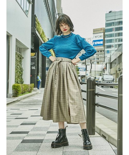 jouetie（ジュエティ）の「ボリュームスリーブニット（ニット/セーター・レディース・ブラック/グリーン/ブルー/ラベンダー・MEDIUM）」の21枚目の写真