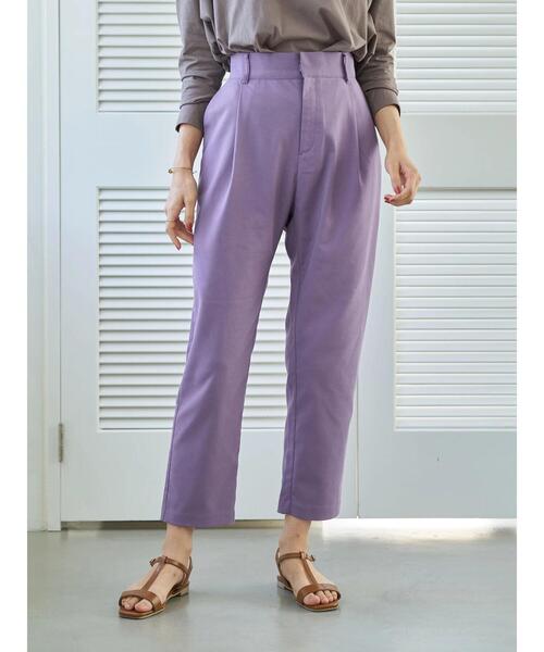 earth music&ecology(アースミュージックアンドエコロジー)の「美人シルエットパンツ(テーパード) *(その他パンツ・レディース・ブラック/ブラウン/ミント/ラベンダー/チェック/ブラウン系その他4・S/M/L)」の18枚目の写真