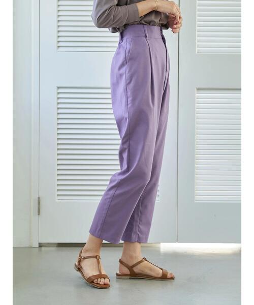 earth music&ecology(アースミュージックアンドエコロジー)の「美人シルエットパンツ(テーパード) *(その他パンツ・レディース・ブラック/ブラウン/ミント/ラベンダー/チェック/ブラウン系その他4・S/M/L)」の19枚目の写真