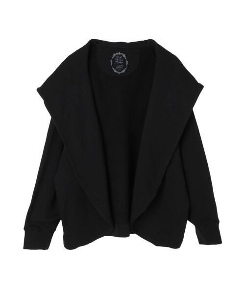 CRAFT STANDARD BOUTIQUE（クラフトスタンダードブティック）の「ドルマンフード付き裏毛カーディガン●（カーディガン/ボレロ・レディース・ブラック/ベージュ/ブラウン・FREE）」の2枚目の写真
