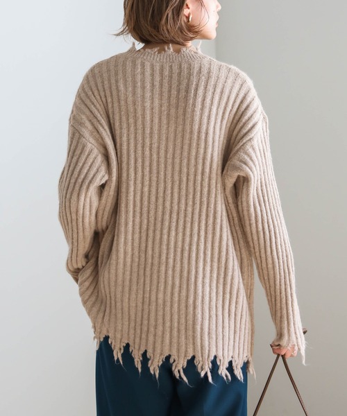 select MOCA（セレクトモカ）の「2020 A/W ダメージデザインリブニット 