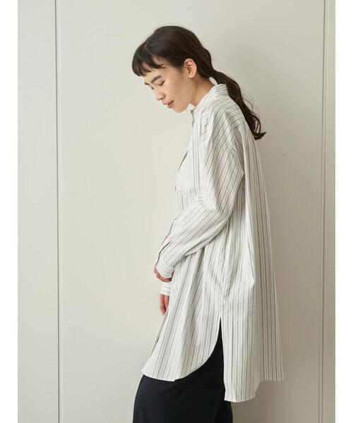 AMERICAN HOLIC(アメリカンホリック)の「レギュラーカラー比翼シャツチュニック(シャツ/ブラウス・レディース・チャコールグレー/ライトグレー/パープル/オフホワイト/ストライプ/ホワイト系その他6・FREE)」の16枚目の写真